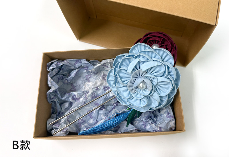 細工纏花雙層繁花髮梳